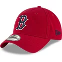 casquette-courbee-rouge-ajustable-avec-logo-bleu-marine-9twenty-core-classic-boston-red-sox-mlb-new-era