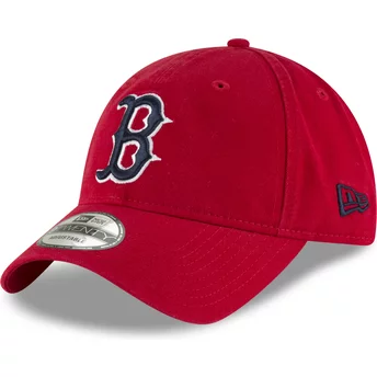 Casquette courbée rouge ajustable avec logo bleu marine 9TWENTY Core Classic Boston Red Sox MLB New Era