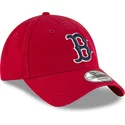 casquette-courbee-rouge-ajustable-avec-logo-bleu-marine-9twenty-core-classic-boston-red-sox-mlb-new-era