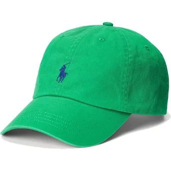 Casquette courbée verte ajustable avec logo bleu Cotton Chino Classic Sport Polo Ralph Lauren