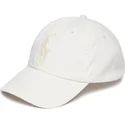 casquette-courbee-beige-claire-ajustable-avec-logo-beige-big-pony-chino-classic-sport-polo-ralph-lauren