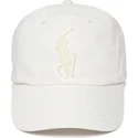 casquette-courbee-beige-claire-ajustable-avec-logo-beige-big-pony-chino-classic-sport-polo-ralph-lauren