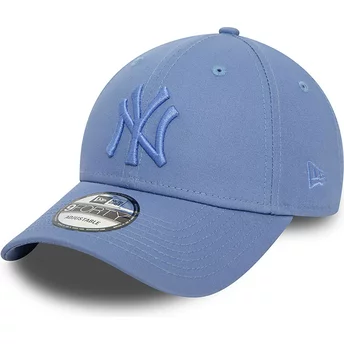 Casquette courbée bleue ajustable avec logo bleu 9FORTY League Essential New York Yankees MLB New Era