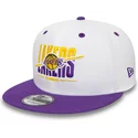 casquette-plate-blanche-et-violette-snapback-9fifty-white-crown-los-angeles-lakers-nba-new-era
