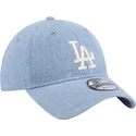 casquette-courbee-bleue-ajustable-9twenty-washed-denim-los-angeles-dodgers-mlb-new-era