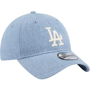 Casquette courbée bleue ajustable 9TWENTY Washed Denim Los Angeles Dodgers MLB New Era