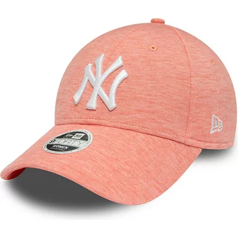 Casquette courbée rose ajustable pour femme 9FORTY Pull New York Yankees MLB New Era