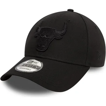 Casquette New Era Chicago Bulls Pour Enfant - Modèle 9Forty, Noir, Taille Réglable Velcro