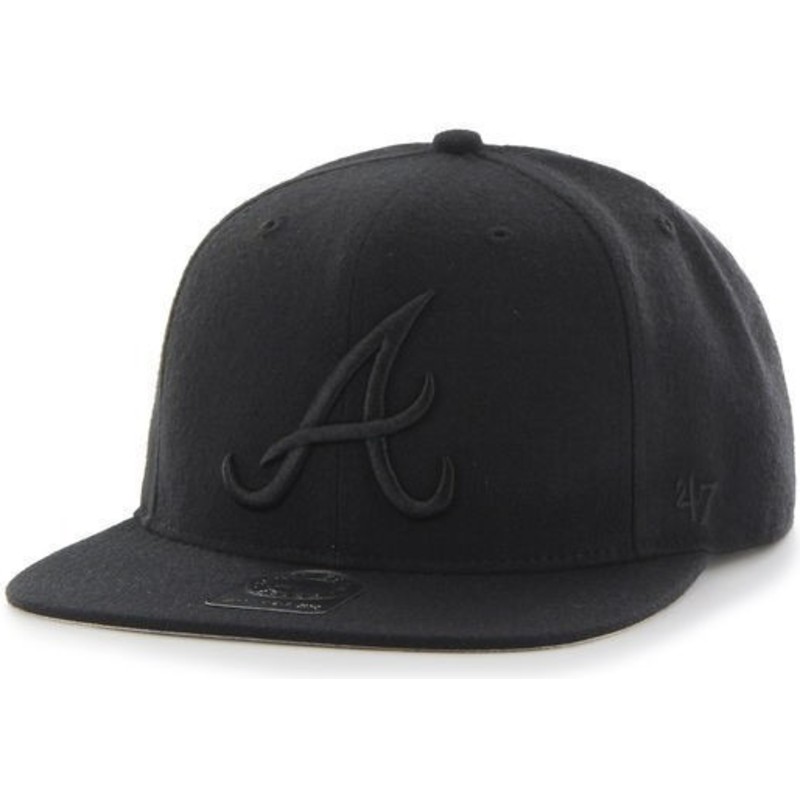 casquette-plate-noire-snapback-avec-logo-noire-atlanta-braves-mlb-sure-shot-47-brand