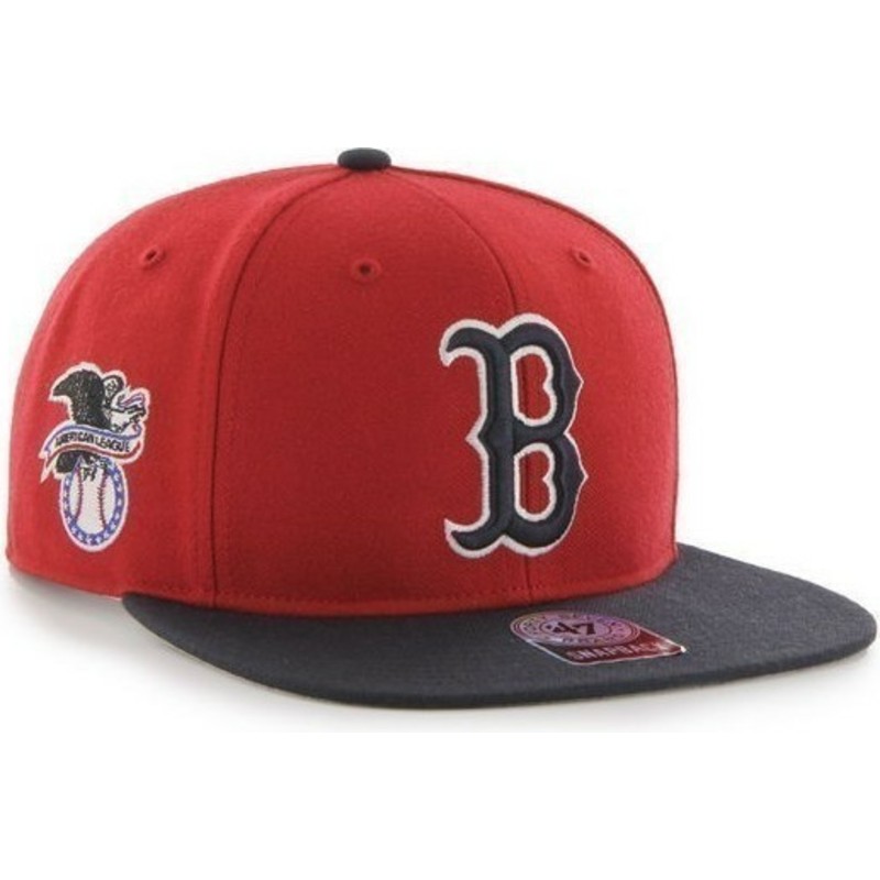 casquette-plate-rouge-snapback-boston-red-sox-mlb-sure-shot-47-brand