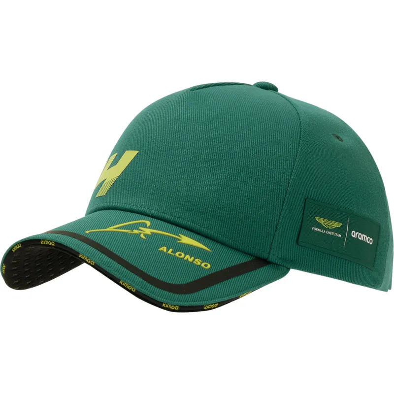 Casquette Aston Martin F1 Lance Stroll 2024 Pour Enfant - Taille Unique, Polyester, Vert