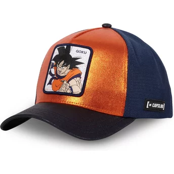 Casquette trucker orange et bleue marine Son Goku SAV Dragon Ball Capslab