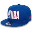 casquette-plate-bleue-snapback-9fifty-logo-nba-new-era