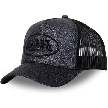 Casquette trucker noire GLITTER NR Von Dutch