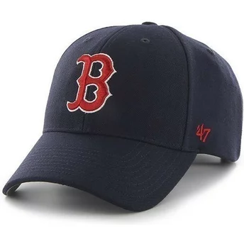 Casquette courbée bleue marine avec logo rouge Boston Red Sox MLB Clean Up 47 Brand