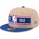 casquette-plate-marron-et-bleue-snapback-9fifty-draft-2024-nba-new-era