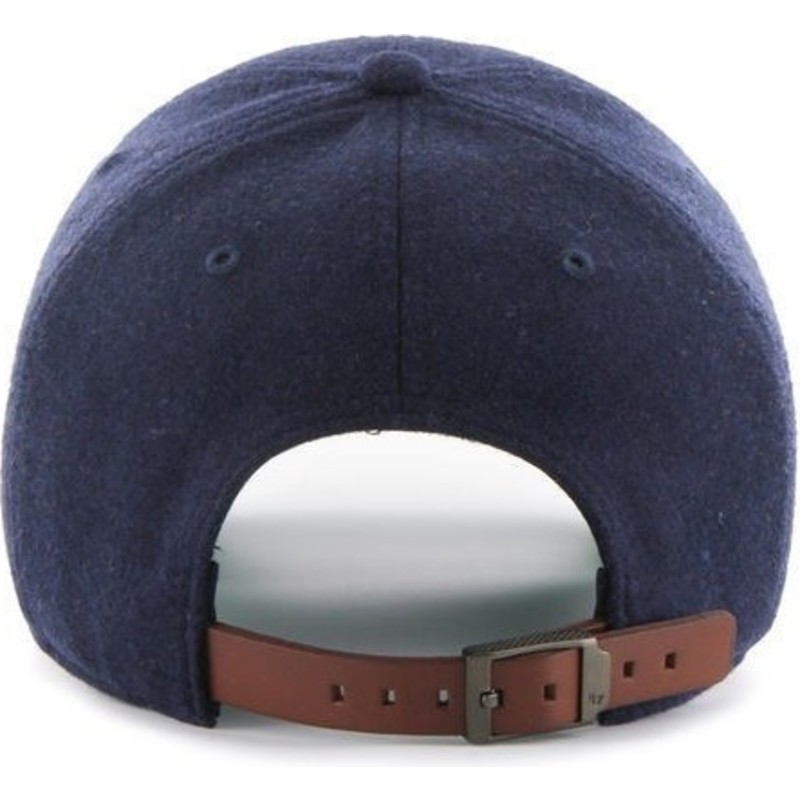 casquette-courbee-bleue-marine-avec-du-ruban-de-cuir-new-york-yankees-mlb-clean-up-47-brand