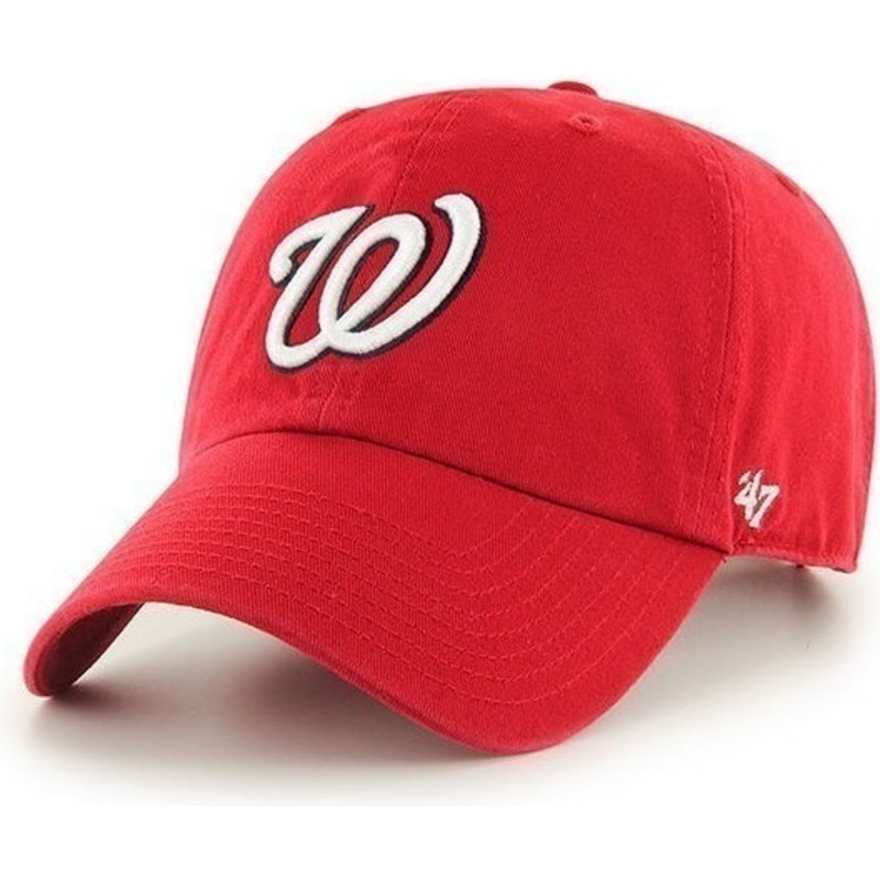 casquette-courbee-rouge-washington-nationals-mlb-clean-up-47-brand