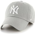 casquette-courbee-grise-new-york-yankees-mlb-clean-up-47-brand