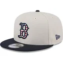 casquette-plate-beige-et-bleue-marine-snapback-9fifty-4th-of-july-boston-red-sox-mlb-new-era