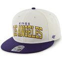 casquette-plate-blanche-et-bleue-snapback-los-angeles-kings-nhl-47-brand