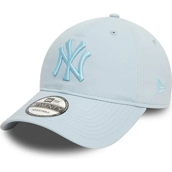 Casquette courbée bleue claire ajustable avec logo bleu 9TWENTY League Essential New York Yankees MLB New Era