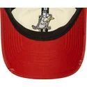 casquette-courbee-beige-et-rouge-ajustable-9twenty-washed-daffy-duck-looney-tunes-new-era