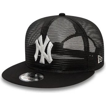 Casquette trucker plate noire 9FIFTY Embroidered Mesh New York Yankees MLB New Era