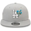 casquette-plate-grise-snapback-9fifty-seasonal-flower-los-angeles-dodgers-mlb-new-era