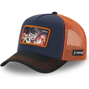 Casquette trucker bleue marine et orange Son Goku DBZ8...