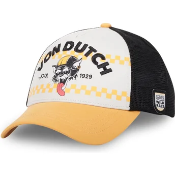 Casquette trucker jaune et noire WIG Von Dutch