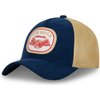 Casquette trucker bleue marine et beige BLU CT Von Dutch