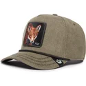 casquette-courbee-verte-snapback-renard-foxyduck-canvas-the-farm-goorin-bros