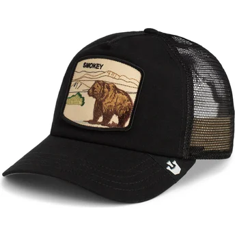 Casquette trucker noire ours Smokey Camp Crasher Park...