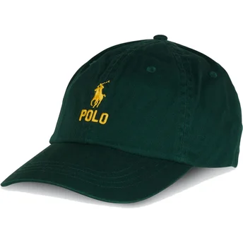 Casquette courbée verte ajustable avec logo jaune Classic Sport Polo Ralph Lauren