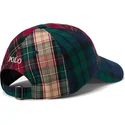 casquette-courbee-multicolore-ajustable-avec-logo-blanc-classic-sport-plaid-polo-ralph-lauren