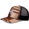 casquette-trucker-marron-et-noire-hft-shiny-check-djinns