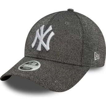 Casquette courbée noire ajustable pour femme 9FORTY Glitter New York Yankees MLB New Era