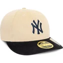 casquette-courbee-beige-et-bleue-marine-ajustee-59fifty-low-profile-cord-new-york-yankees-mlb-new-era