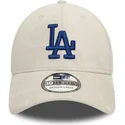 casquette-courbee-beige-ajustee-avec-logo-bleu-39thirty-faux-suede-los-angeles-dodgers-mlb-new-era