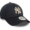 casquette-courbee-bleue-marine-ajustable-9forty-pivot-knit-new-york-yankees-mlb-new-era
