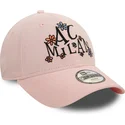 casquette-courbee-rose-ajustable-pour-enfant-9forty-needle-cord-ac-milan-serie-a-new-era