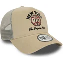 casquette-trucker-beige-9forty-a-frame-cord-graphic-new-york-etats-et-pays-new-era