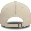 casquette-courbee-beige-ajustable-9twenty-heritage-script-new-era