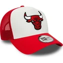 casquette-trucker-blanche-et-rouge-a-frame-team-colour-chicago-bulls-nba-new-era