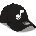 casquette-courbee-noire-ajustable-9forty-the-league-utah-jazz-nba-new-era