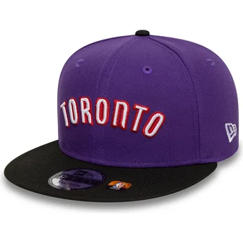 Casquette plate violette et noire snapback 9FIFTY Classic Toronto Raptors NBA New Era