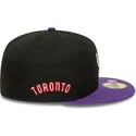 casquette-plate-noire-et-violette-ajustee-59fifty-classic-toronto-raptors-nba-new-era