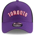 casquette-trucker-violette-et-noire-a-frame-classic-toronto-raptors-nba-new-era