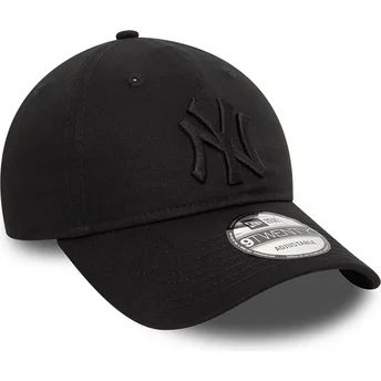 Casquette courbée noire ajustable avec logo noir 9TWENTY League Essential New York Yankees MLB New Era